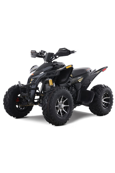 Denago Powersports Black Daytona 250FI ATV Hero Angle