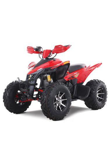 Denago Powersports Red Daytona 250FI ATV Hero Angle
