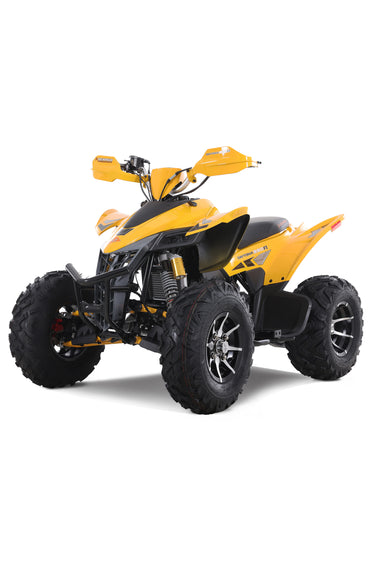 Denago Powersports Yellow Daytona 250FI ATV Hero Angle