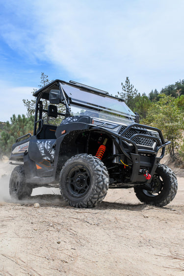 Dengao PowerSports RanchHawk 650FI riding an offroad trail
