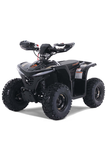 Denago Powersports Black E Hawk 6 Electric ATV Hero Angle