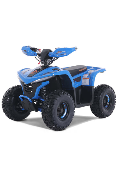 Denago Powersports Blue E Hawk 6 Electric ATV Hero Angle