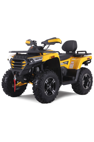 Denago Powersports Yellow Freelander 300FI ATV Hero Angle