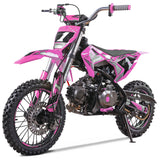 Denago Powersports Pink MX1 Dirt Bike Hero Angle