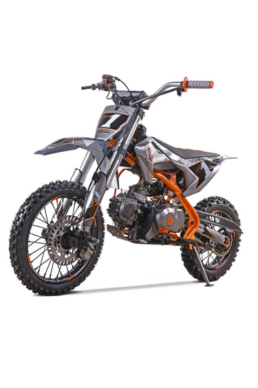 Denago Powersports Orange MX1 Dirt Bike Hero Angle