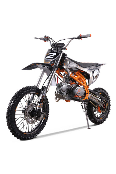 Denago Powersports Orange MX2 Dirt Bike Hero Angle