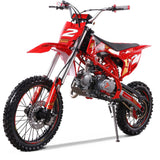 Denago Powersports Red MX2 Dirt Bike Hero Angle
