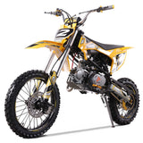 Denago Powersports Yellow MX2 Dirt Bike Hero Angle