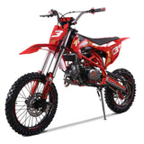 Denago Powersports Red MX3 Dirt Bike Hero Angle