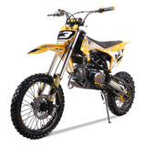 Denago Powersports Yellow MX3 Dirt Bike Hero Angle