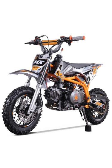 Denago Powersports Orange MX Dirt Bike Hero Angle