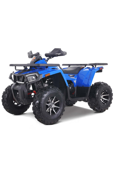 Denago Powersports Blue Mudhawk 200FI ATV Hero Angle