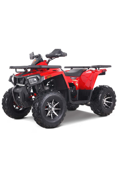Denago Powersports Red Mudhawk 200FI ATV Hero Angle