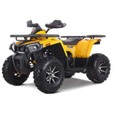 Denago Powersports Yellow Mudhawk 200FI ATV Hero Angle